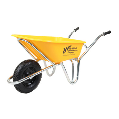 Heavy Duty Yellow Contractor Wheelbarrow 120L Pneumatic Wheel product image