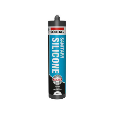 Soudal Trade Sanitary Silicone, Mould Resistant, Fast Curing, 290ml Cartridge, White product image