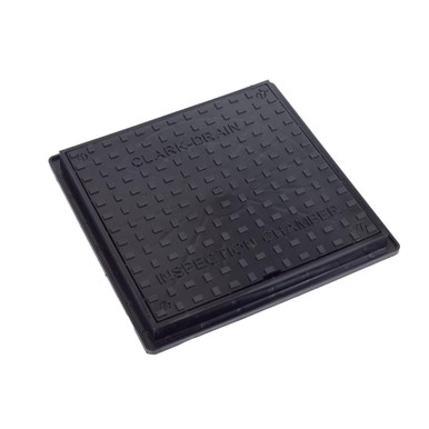 Clark-Drain CD Manhole Cover Frame, Polypropylene, Corrosion Resistant, Black, 438 x 438 x 37 mm product image