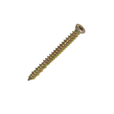 Timco Carbon Steel Screw, Zinc Plated, Yellow, Flat Countersunk, TX30, 7.5mm x 180mm product image