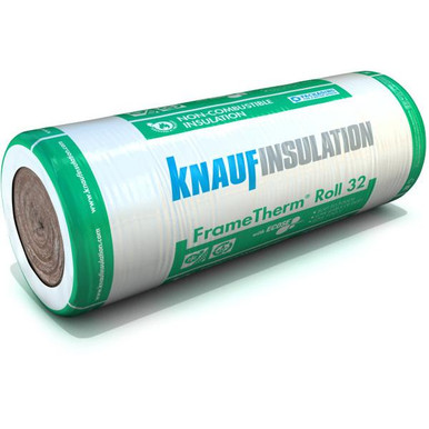 Knauf Frame Therm Roll, Glass Mineral Wool Insulation, 140mm, 3.19m? Coverage, MPN 2435999 product image