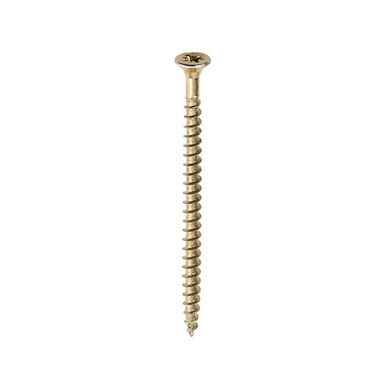 Timco Wood Screw, Carbon Steel, Yellow, CE Certified, 5 x 80mm, Box of 200 product image