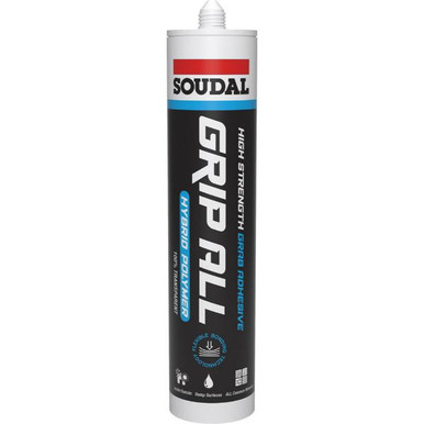 Soudal Polymer Grab Adhesive, Hybrid Polymer, Clear, 290ml Cartridge, 100% Transparent product image