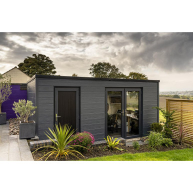 Hardie VL Cement Cladding, Cedar Finish, Anthracite Grey