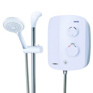 Triton Electric Shower, White, 3 Modes, Thermostatic, 14 lpm Flow Rate, 230V, 110mm Shower Head product image