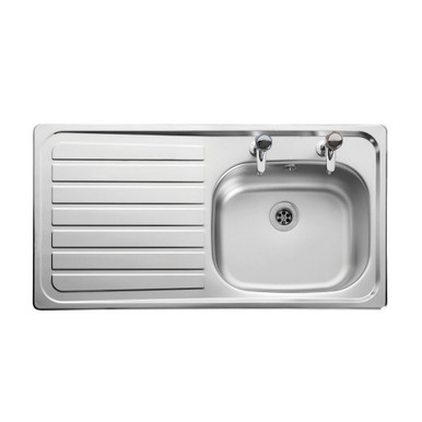 Leisure LN Classic Kitchen Sink Satin Stainless Steel, 950x508mm, 2 Tap Holes, Rectangle Shape product image