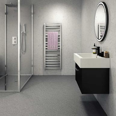 Perform Panel Shower Panel, Snowflake Sparkle, Modern Tile Design, 600 x 2400 x 11mm, Gloss Finish product image