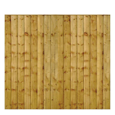 Zest Fence Panel, Vertical Board, 6ft x 4ft, Softwood, Brown, 10-Year Warranty product image