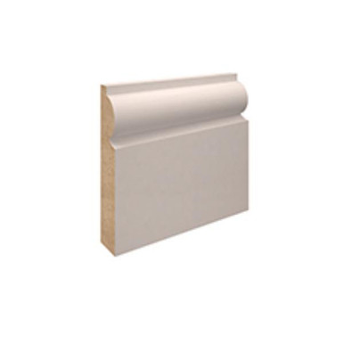 Arbor MDF Primed Torus Skirting, White, 168 x 18 x 4400 mm product image