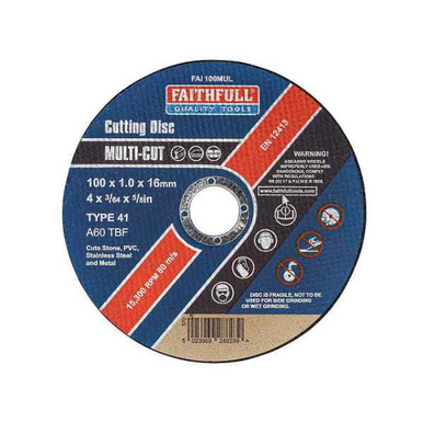 Faithfull Multi Cutting Disc, 115mm x 1.0mm x 22.23mm product image