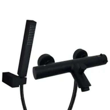 Thermostatic Bath Shower Mixer, Matt Black product image