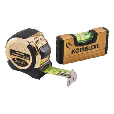 Komelon Powerblade Gold Tape & Level Set, 5m product image