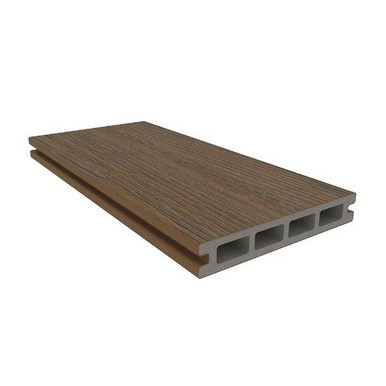 Newtechwood Grooved Deck Boards, 23mm x 140mm x 3.6m, Warm Chestnut product image