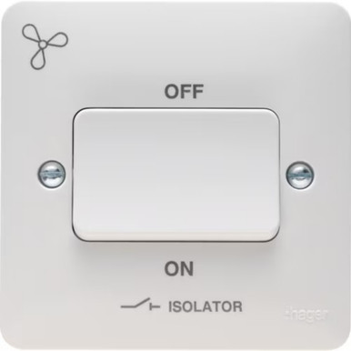 Hager 3p Fan Isolator Plate Switch product image