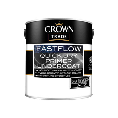 Crown Trade Fastflow Quick Drying Undercoat, White, 1l product image