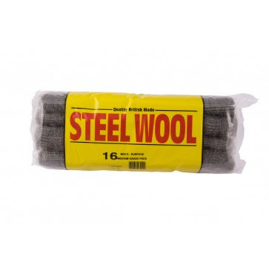 Steel Wool Pads, Medium Grade, 20g, Pack Of 16 product image