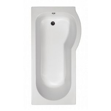 Concert P-Shaped Shower Bath, Left Hand White 1685mm x 850mm product image