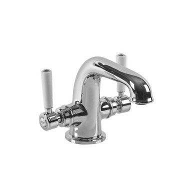 Cotswold Lever Twin Lever Basin Mixer, Click Waste product image