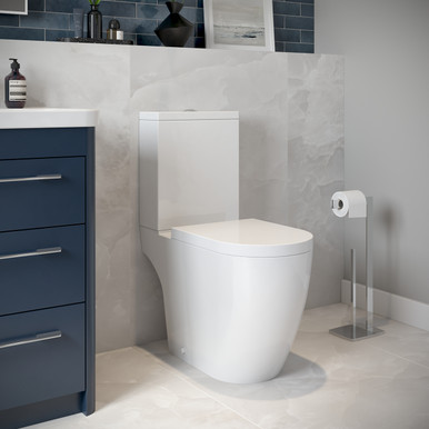 Distinct Kara Standard Height Short Projection Rimless Open Back Close Coupled Pan (Pan Only) product image