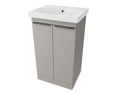 Distinct Cranborne Freestanding 500 2-Door Basin Unit, Stone Grey (Unit Only) product image