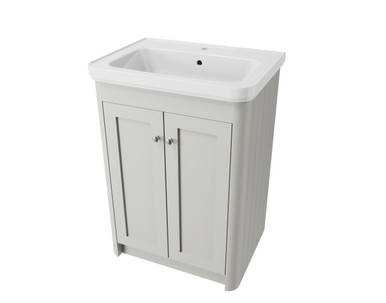 Distinct Cotswold 600mm Floor Standing Basin Unit, Natural White (Unit Only) product image
