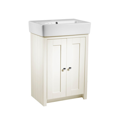 Distinct Chiltern 550 Fs 2-Door Basin Unit, Linen White (Unit Only) product image