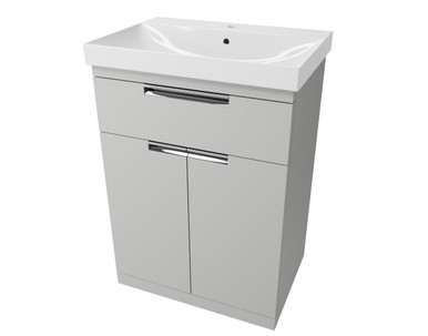 Distinct Dedham Basin Unit, 600mm, 1 Drawer, 2 Door, Light Grey (Unit Only) product image