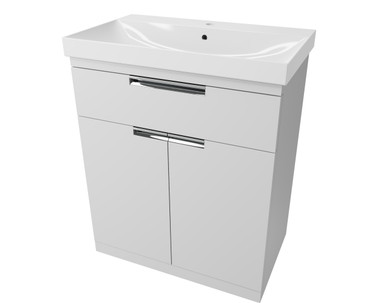 Distinct Dedham Floor Mounted Basin Unit, 700mm, White (Unit Only) product image