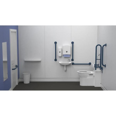 Back To Wall Concealed Cistern, Basin, Rails, Seat, And Extended Lever (Chrome) product image