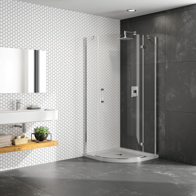 Distinct 8 Frameless Single Door Quadrant Enclosure 900mm product image