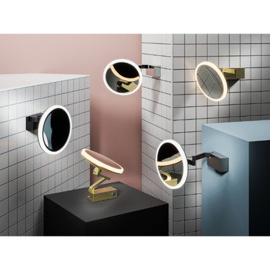 Cirque Illuminated Magnifying Mirror, Gunmetal 200mm product image