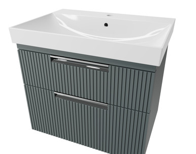 Distinct Dedham 600mm Fluted 2-Drawer Basin Unit, Willow (Unit Only) product image