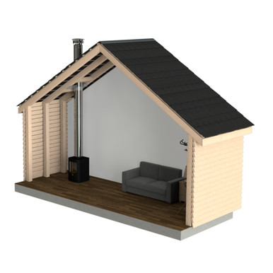 Single Storey Garden Shed/Outhouse Flue Kit 6 Inch SS product image