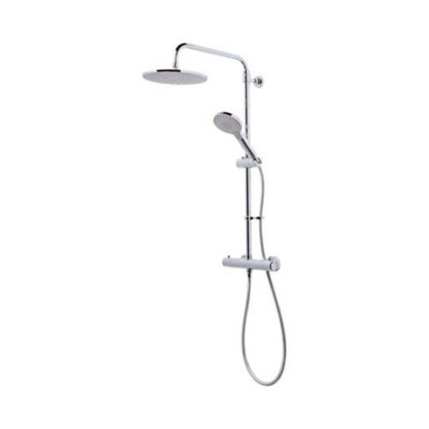 Distinct Coral Round Twin Outlet Thermostatic Bar Shower Mixer, Chrome, P/Butt product image