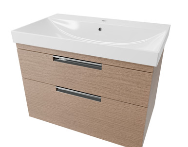 Distinct Dedham 700mm Two Drawer Basin Unit, Swiss Oak (Unit Only) product image