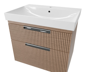 Distinct Dedham 600mm Fluted 2 Drawer Basin Unit (Unit Only) product image