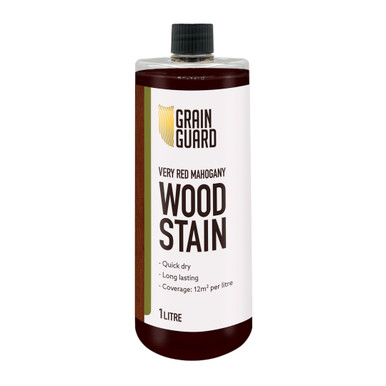 Grain Guard Wood Stain, Water Based, Very Red Mahogany, 1l product image