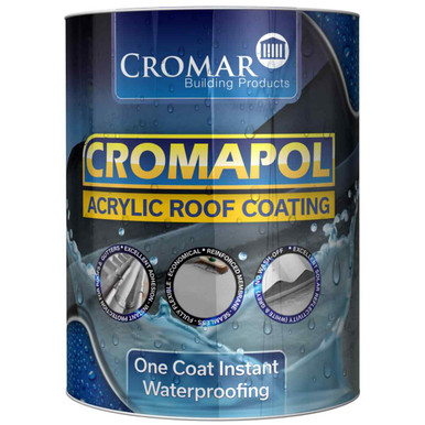 Cromar Cromopol Acrylic Roof Coating, Black, 5kg product image