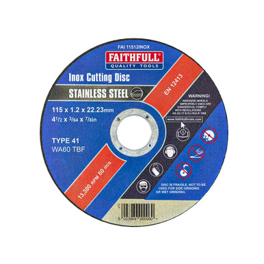 Faithfull Inox Metal Cutting Disc, 115mm x 1.2mm x 22mm product image