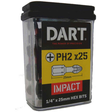 Dart Ph2 X 25mm Philips Impact Driver Bit, Pack Of 25 product image
