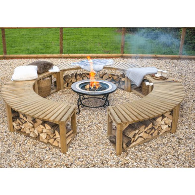 Curved Firepit Bench pack of 2 (Home Delivered) product image