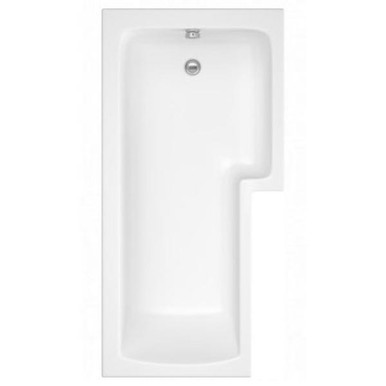 Solarna L-Shape Shower Bath, Right Handed, White, 1700mm x 850mm x 700mm product image