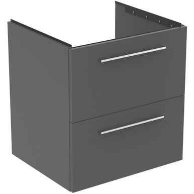 I.Life B Vanity Unit, 600mm, 2 Drawers, Matt Quartz Grey (Unit Only) product image