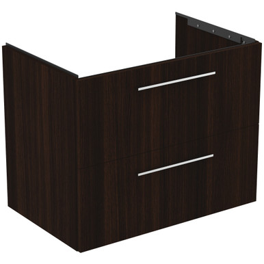 I.Life 800mm Wall Hung Vanity Unit, 2 Drawers, Coffee Oak (Unit Only) product image