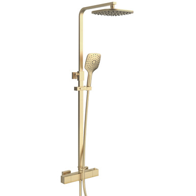 Distinct, Montrose Thermostatic Twin Outlet Square Bar Shower Mixer product image