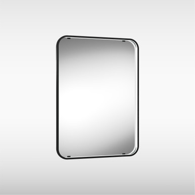 Aspect Floating Edge Rectangular Mirror, Cool White, Demist, 500mm x 700mm, Black product image