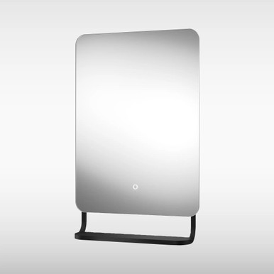 Harbour Back Lit Cct Led Mirror Shelf, Black, Demist, 790mm x 500mm x 125mm product image