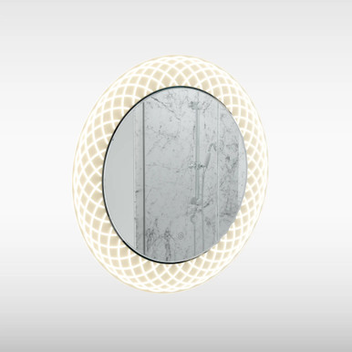 Spiro Illuminated Full Glass Surround Cct Demist Etched Mirror, 800 product image