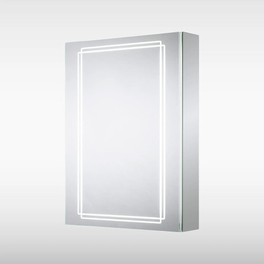 Harlow One Door Led Cabinet Shaver Demist, 700mm x 500mm x 132mm, Cool White product image