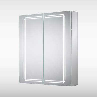Harlow Two Door Led Cabinet Shaver Demist, 700mm x 600mm x 132mm, Cool White product image
